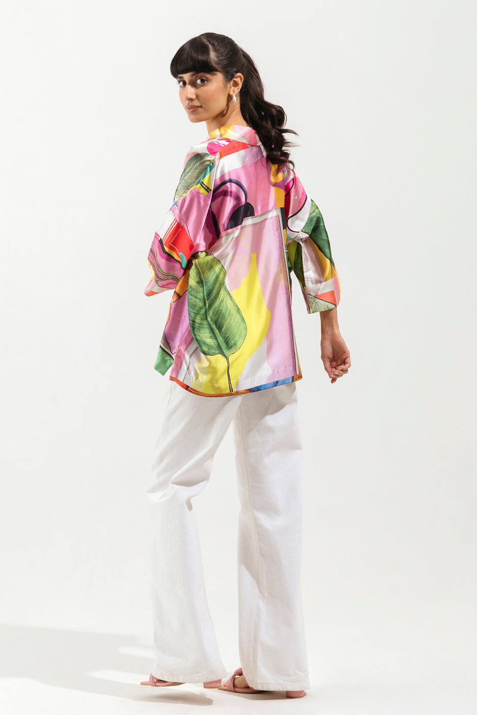 PRINTED SILK TOP