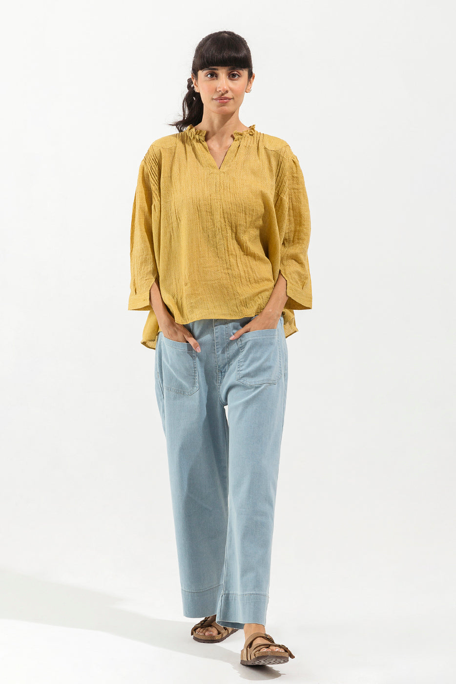 Off White Textured Top