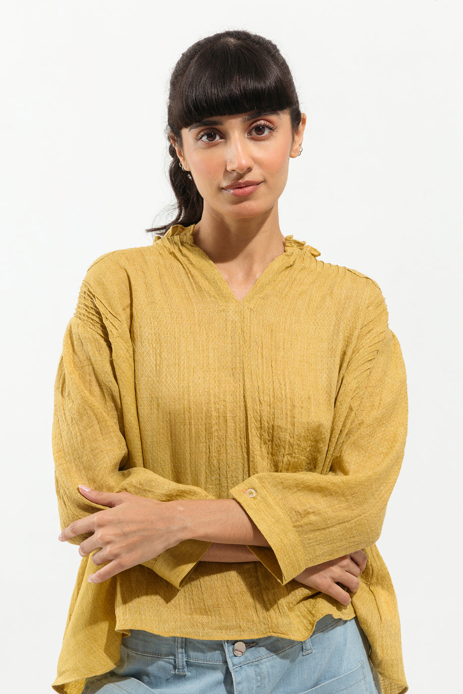 Off White Textured Top