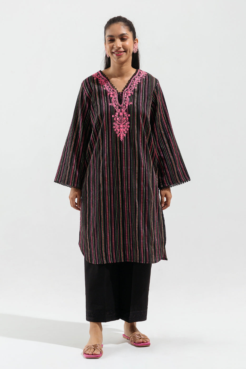 Embroidered Yarn Dyed Shirt(Pret)