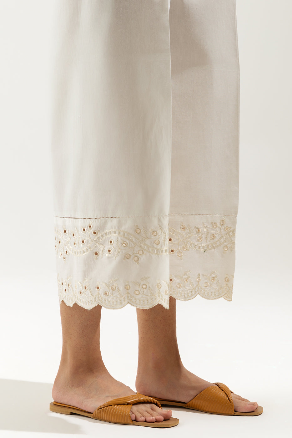 Embroidered Slack Pants