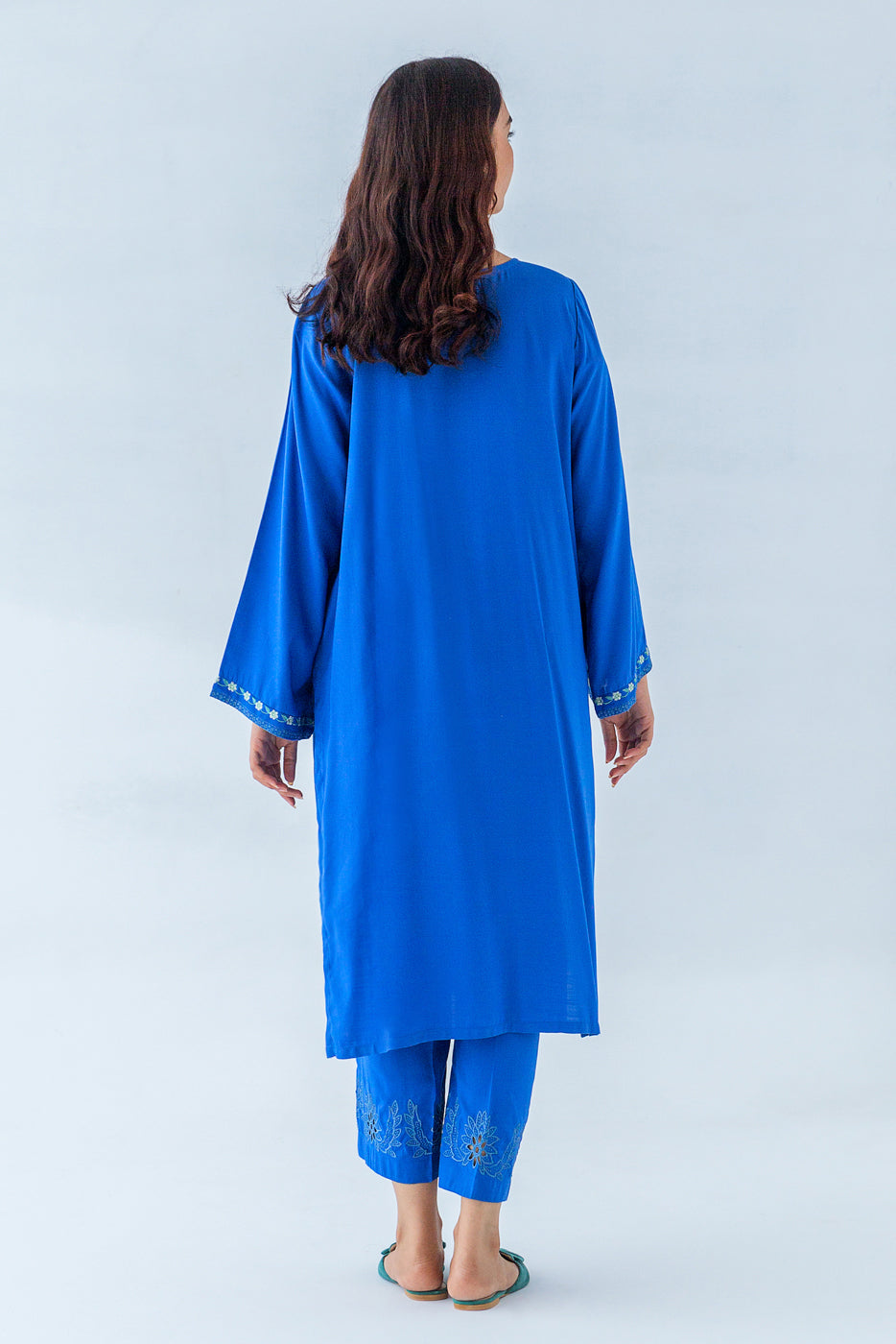 2 Piece Embroidered Viscose Suit (Pret)
