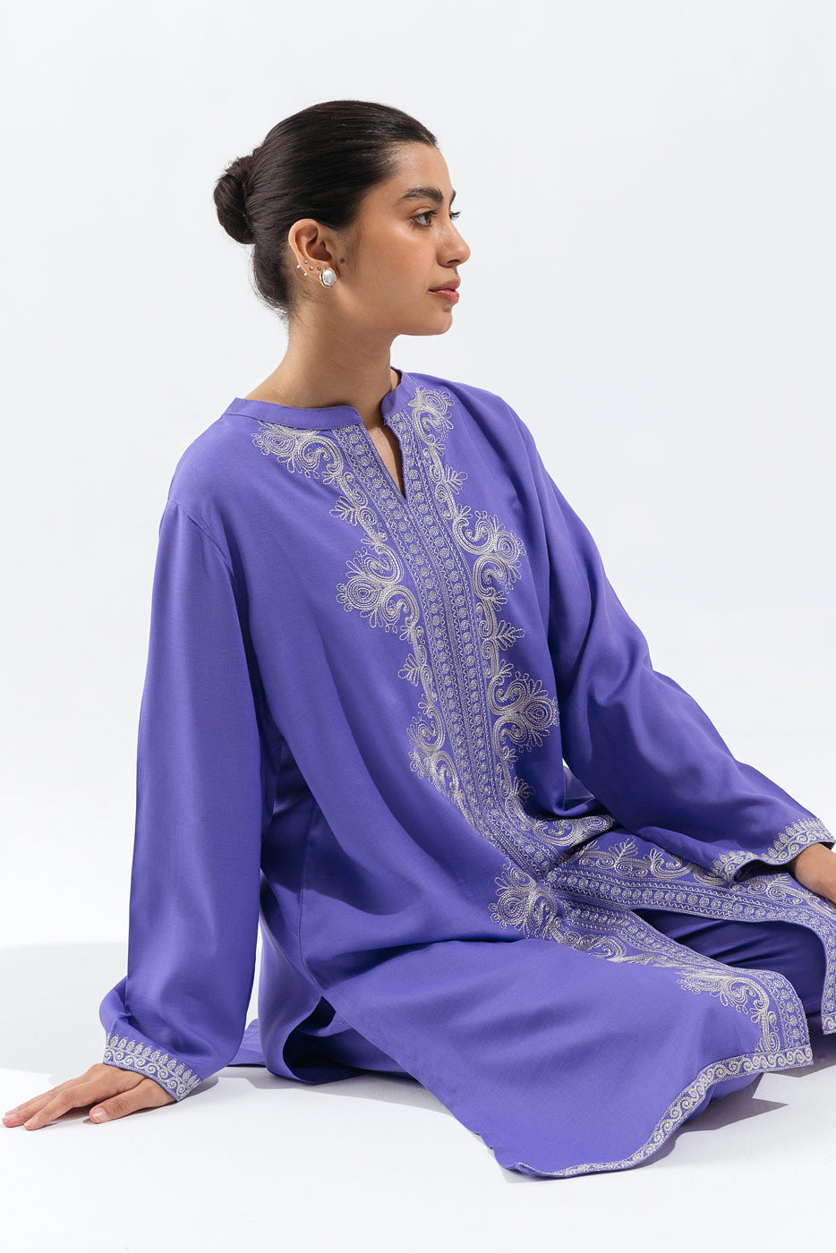 Embroidered Shirt With Pants