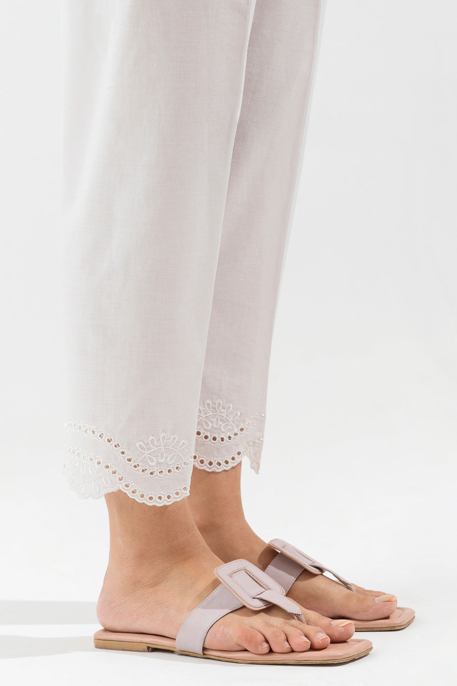 Embroidered Straight Pants