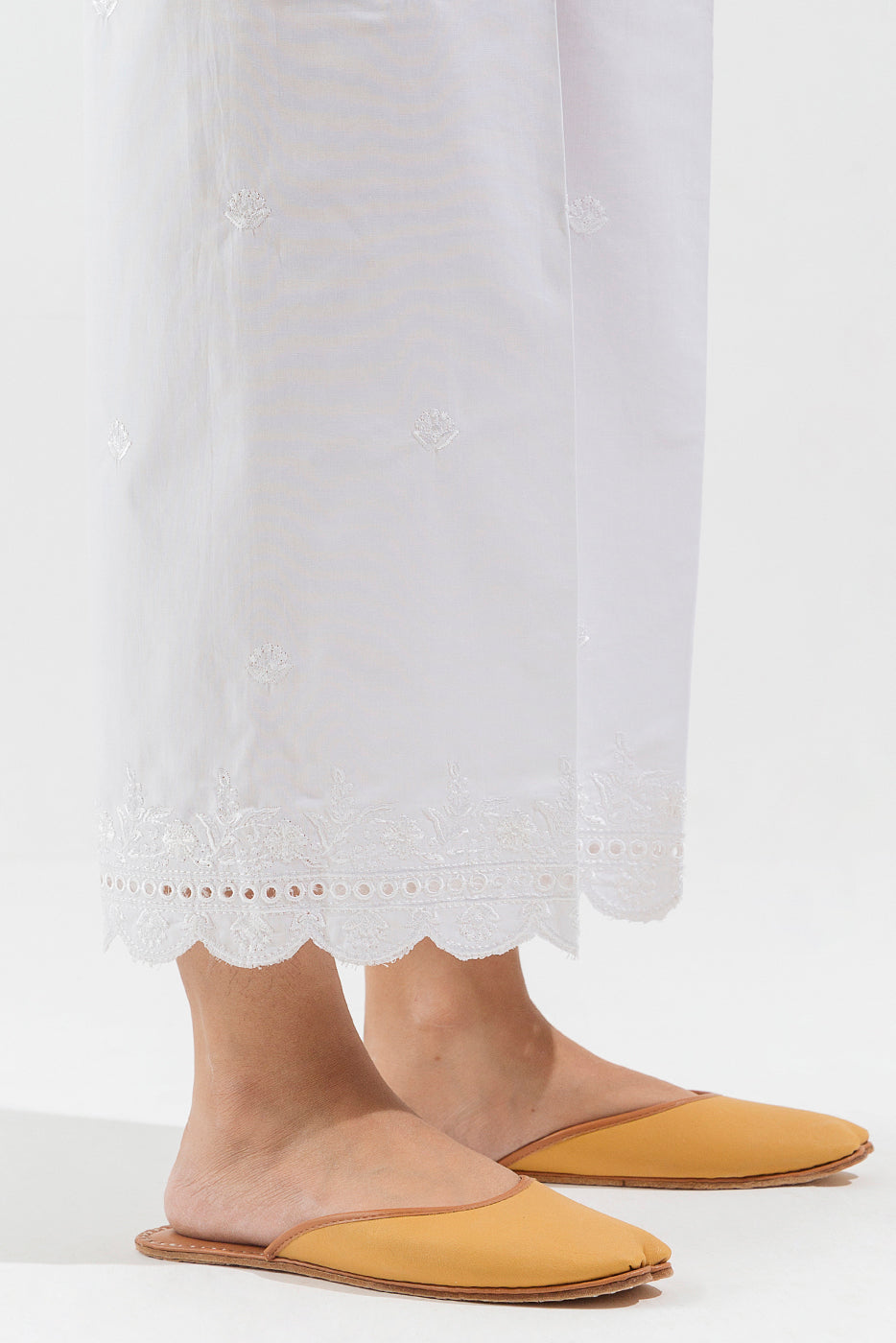 Embroidered Culotte Pants