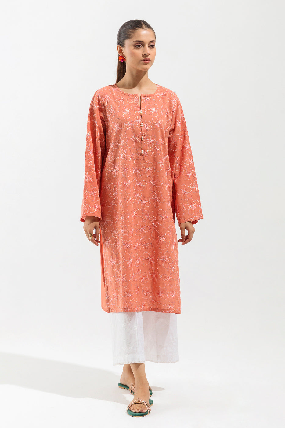 Embroidered Lawn Shirt (Pret)