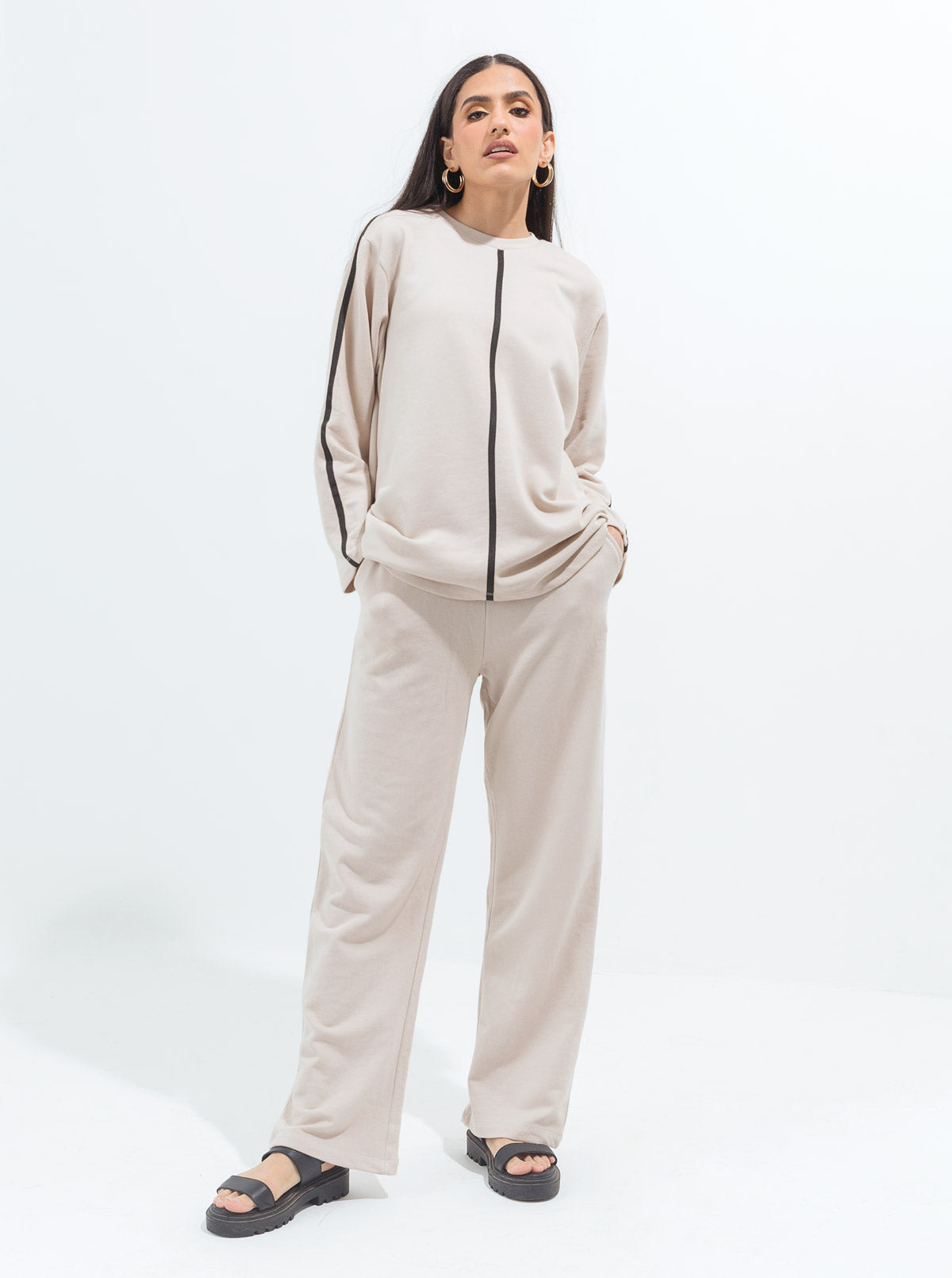 Light Sand Terry Tracksuit