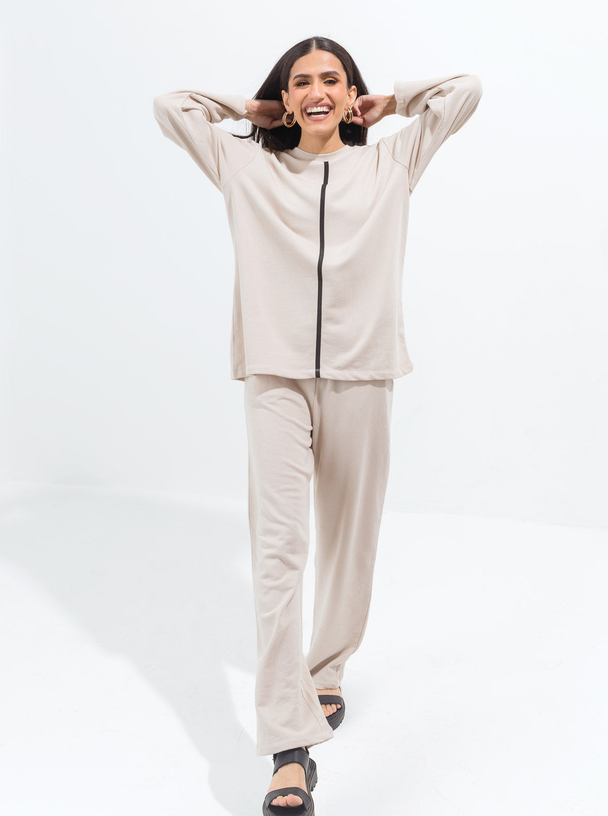 Light Sand Terry Tracksuit