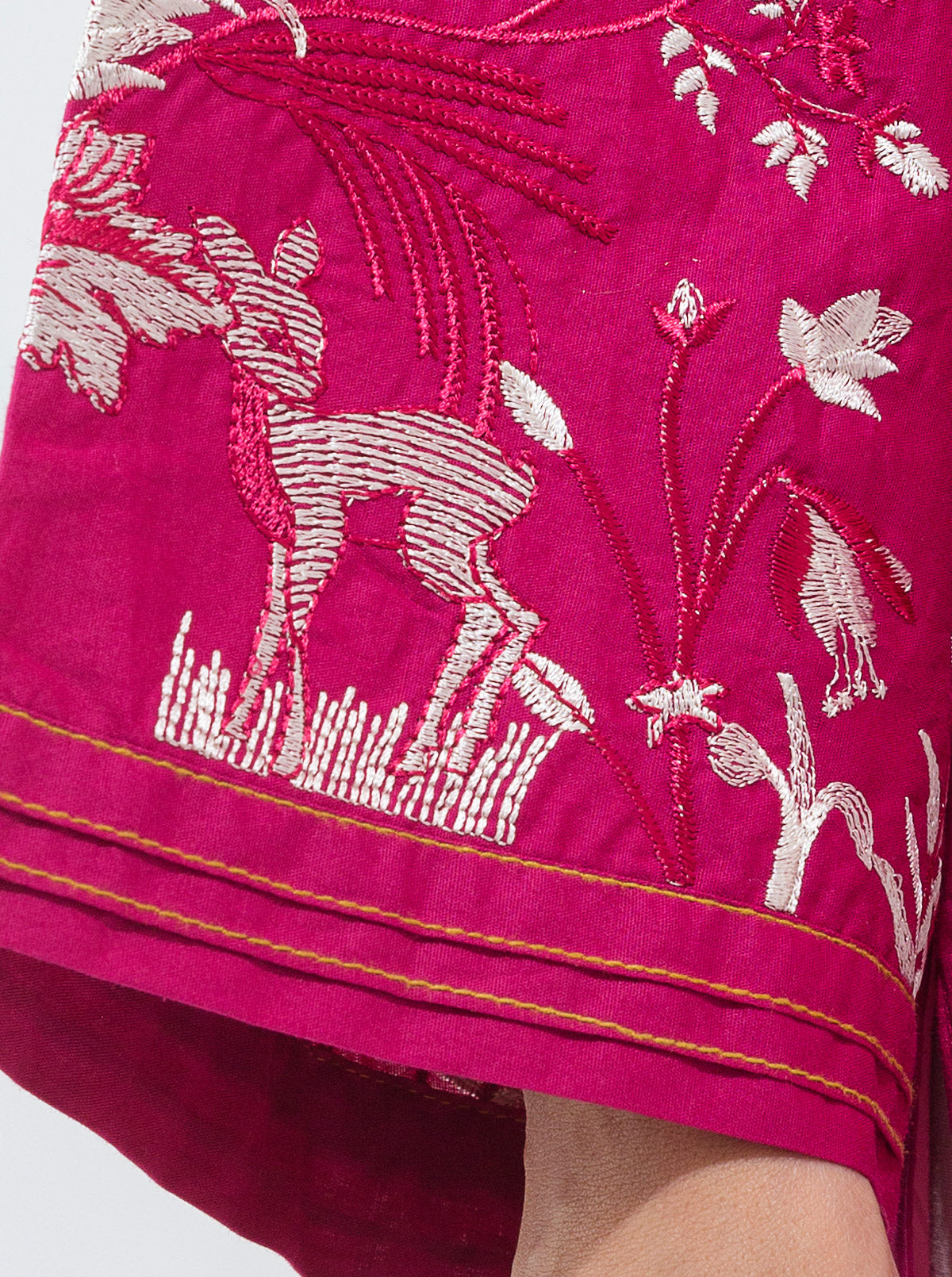 4 PIECE EMBROIDERED ORGANZA NET SUIT-PINK AURA (UNSTITCHED)