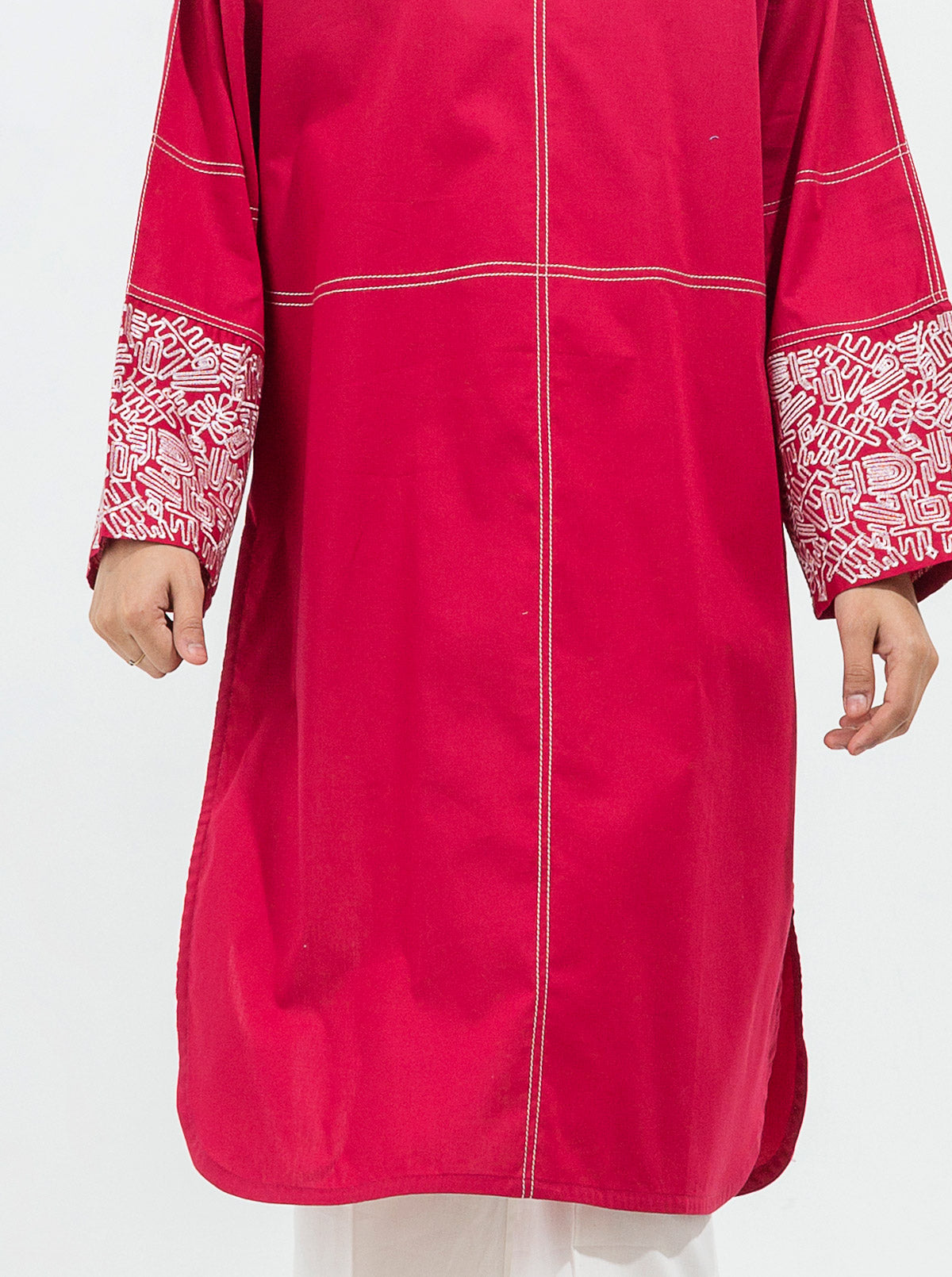 Embroidered Cambric Shirt (Pret)