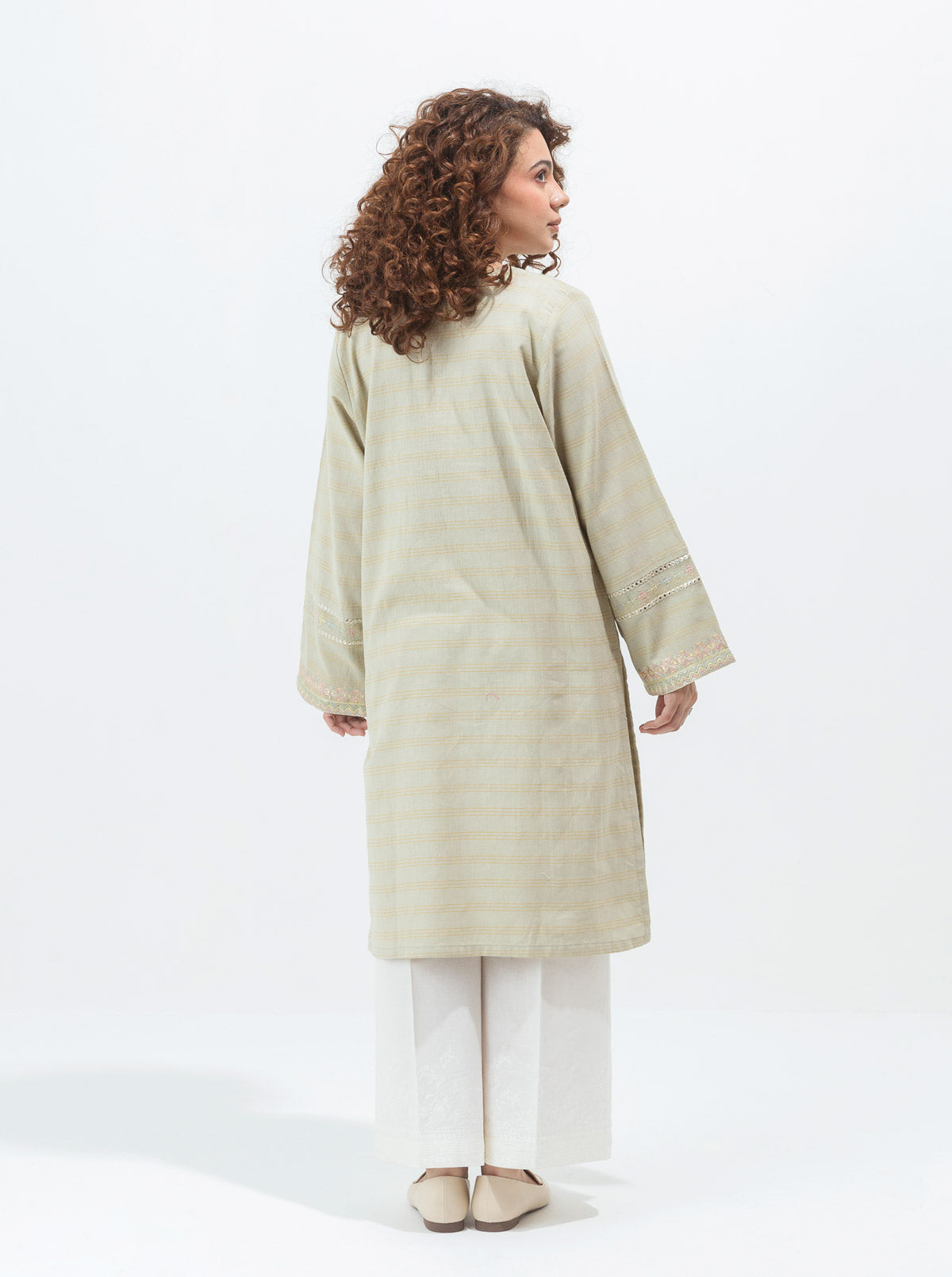 Embroidered Missouri Khaddar Shirt (Pret)