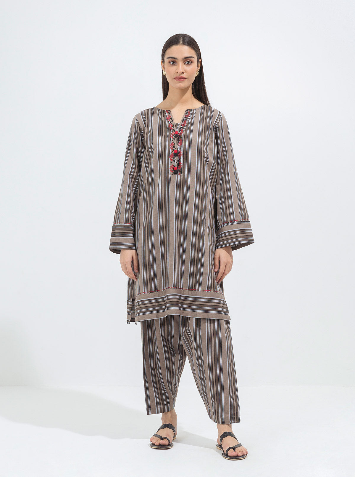 Embroidered Shirt With Shalwar
