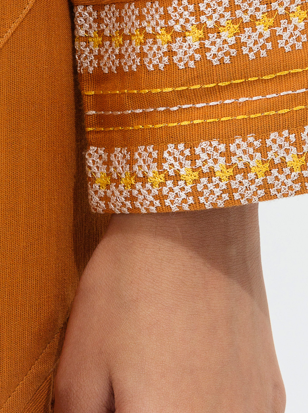 Embroidered Slub Khaddar Shirt (Pret)