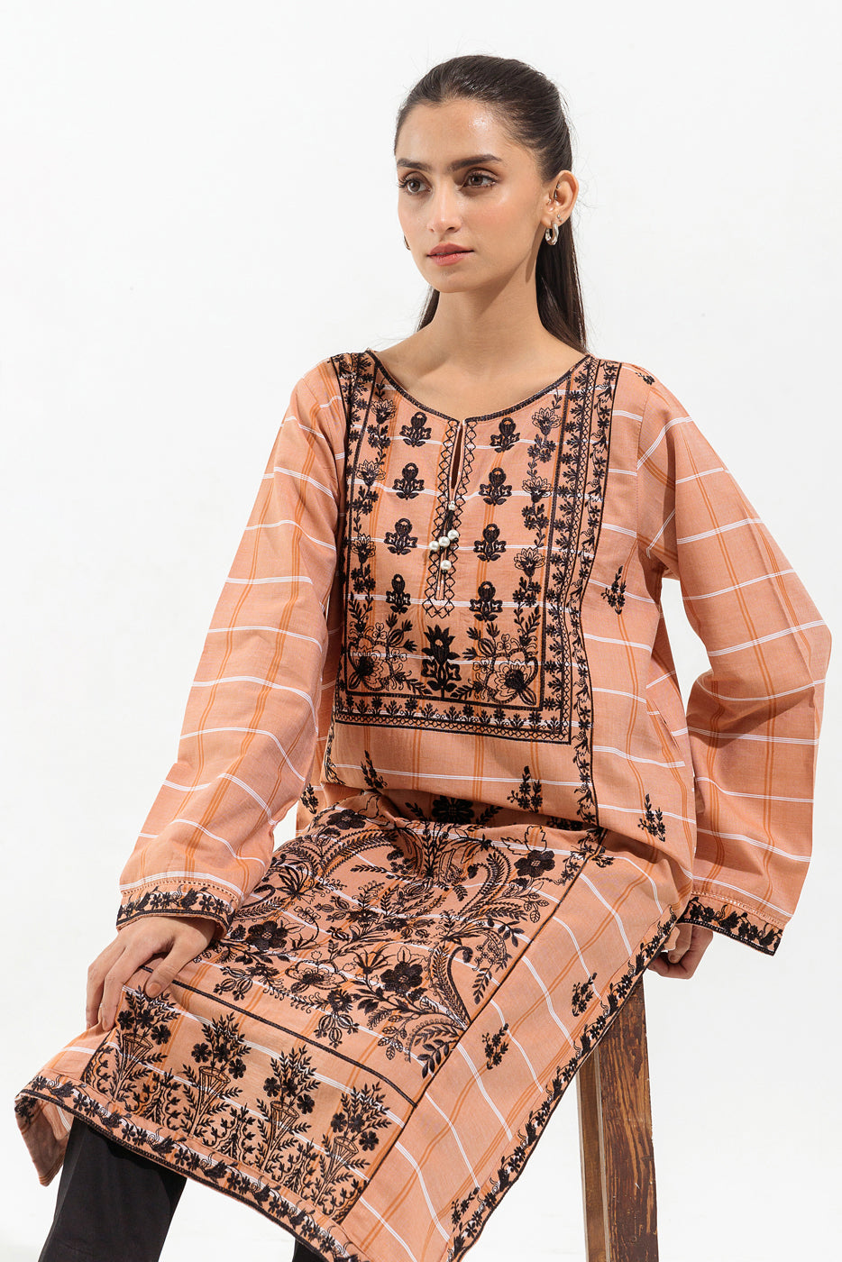 Embroidered Yarn Dyed Shirt (Pret)