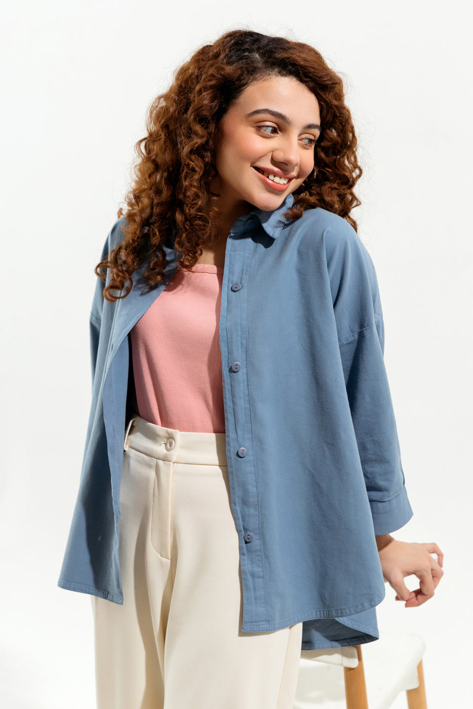 Blue Denim Button Down Shirt