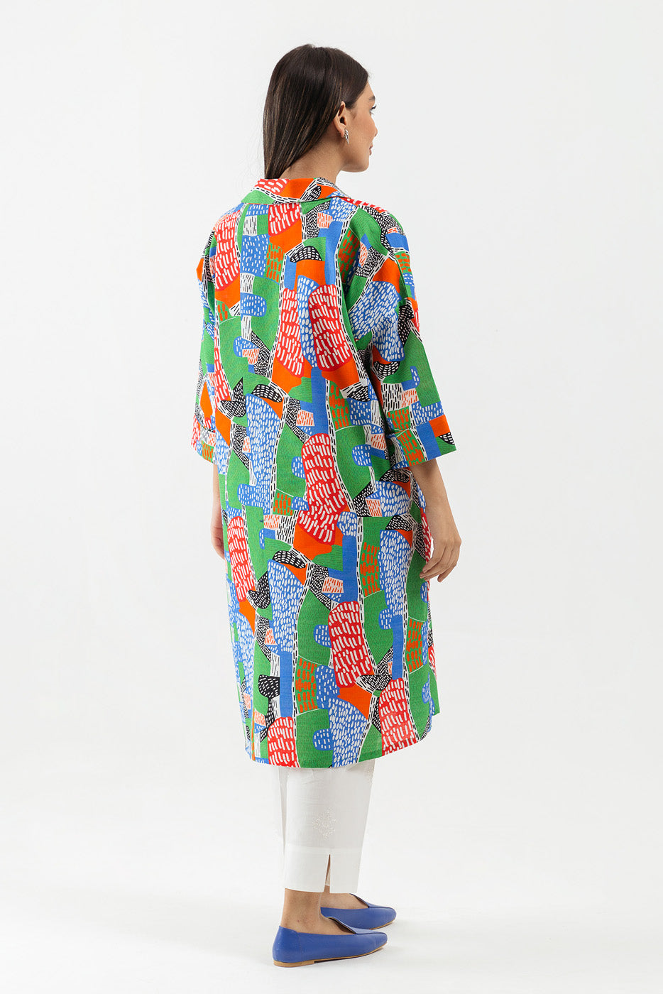 Printed Khaddar Shirt (Pret)