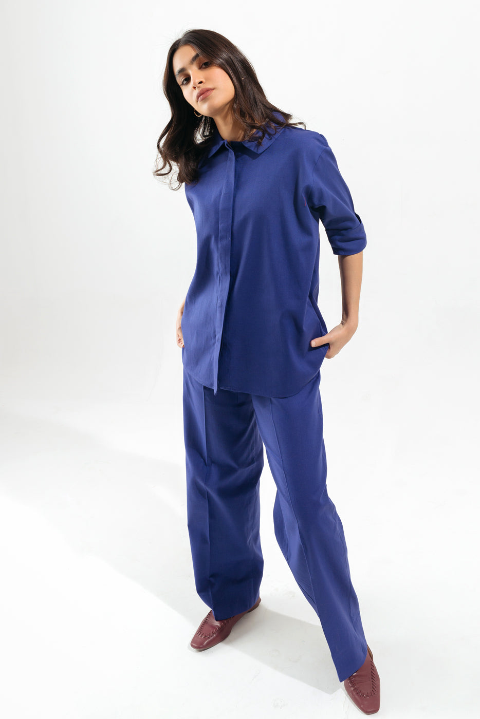 Blue Textured Co-Ord Set
