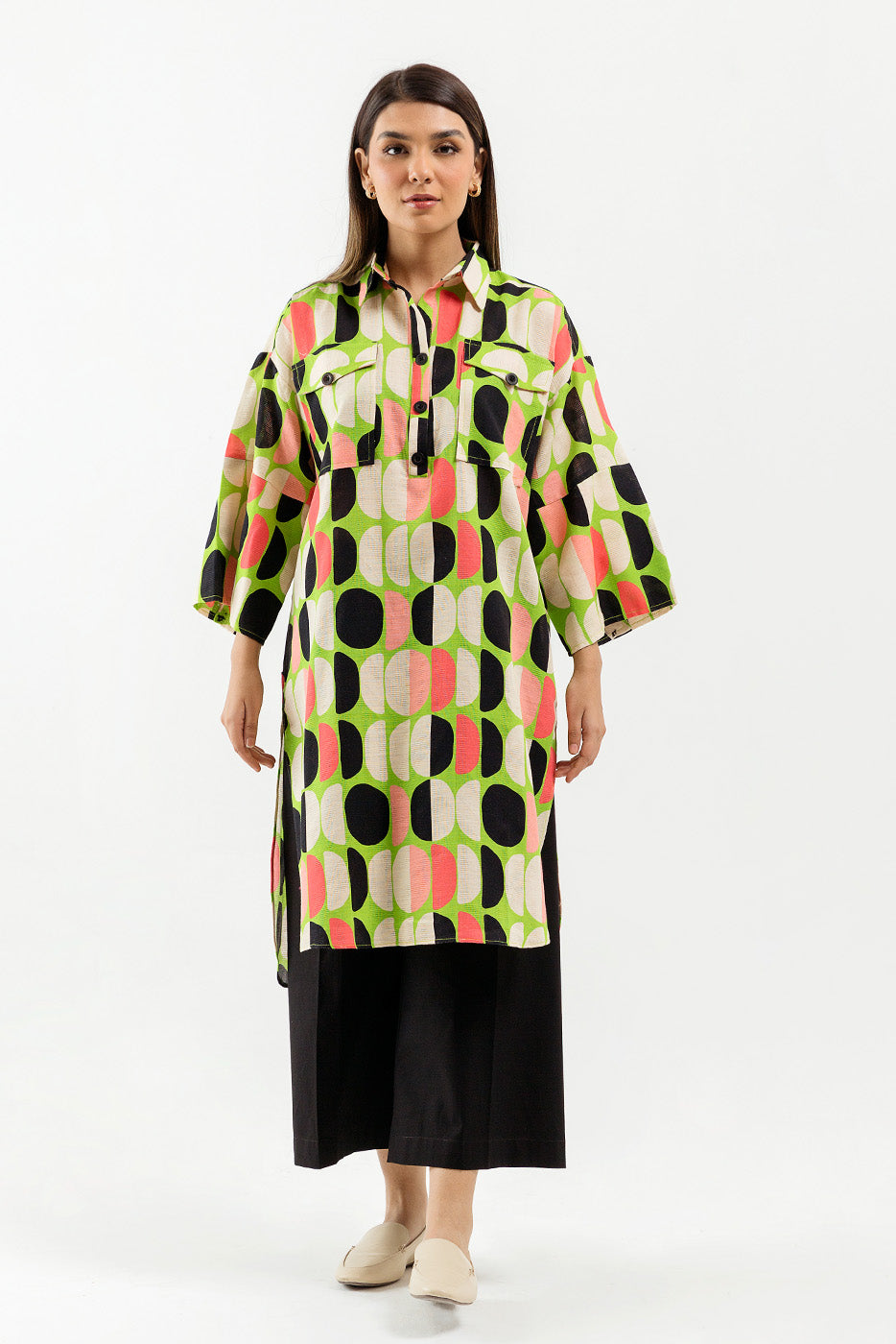 Printed Jacquard Shirt (Pret)