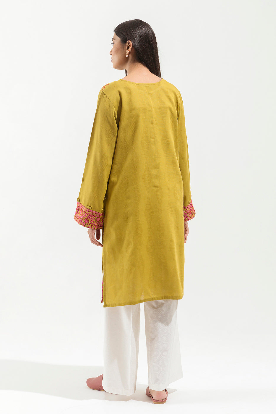 Embroidered Khaddar Jacquard Shirt (Pret)