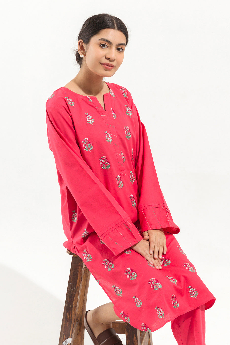 Embroidered Shirt With Pants
