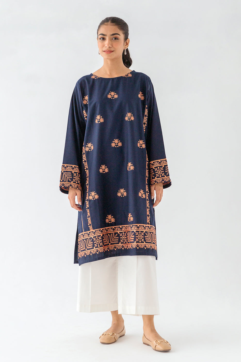 Embroidered Khaddar Shirt (Pret)