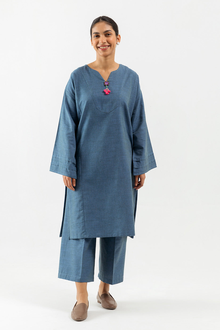 Basic Khaddar Shirt (Pret)