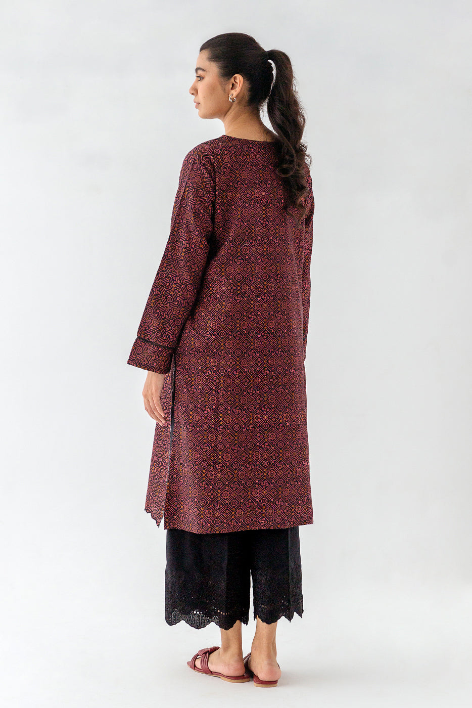 Printed Khaddar Shirt (Pret)