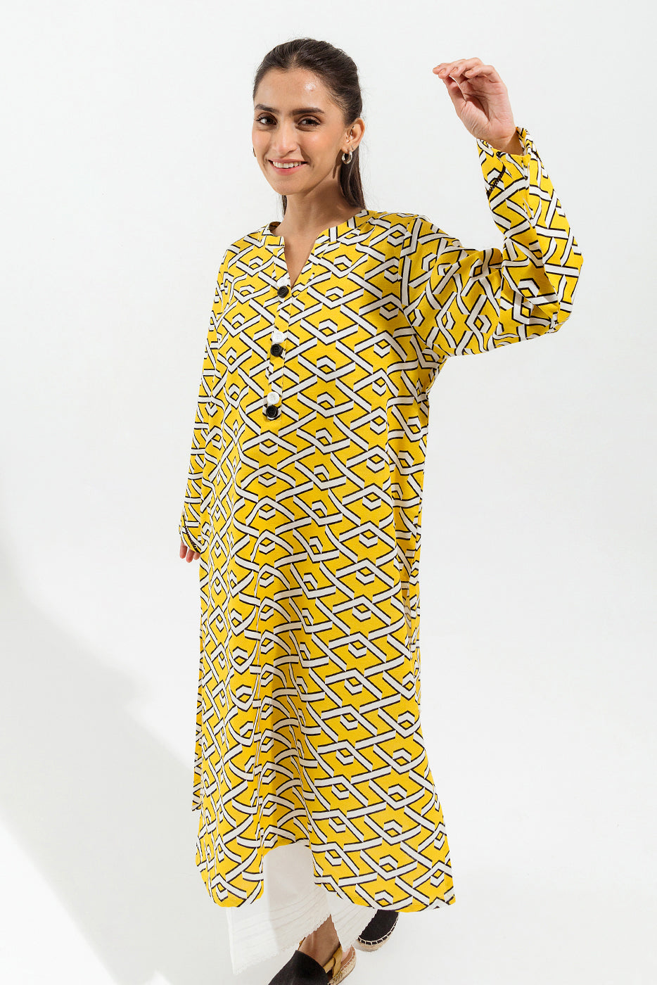 Printed Printed Jacq Khaddar Shirt (Pret)