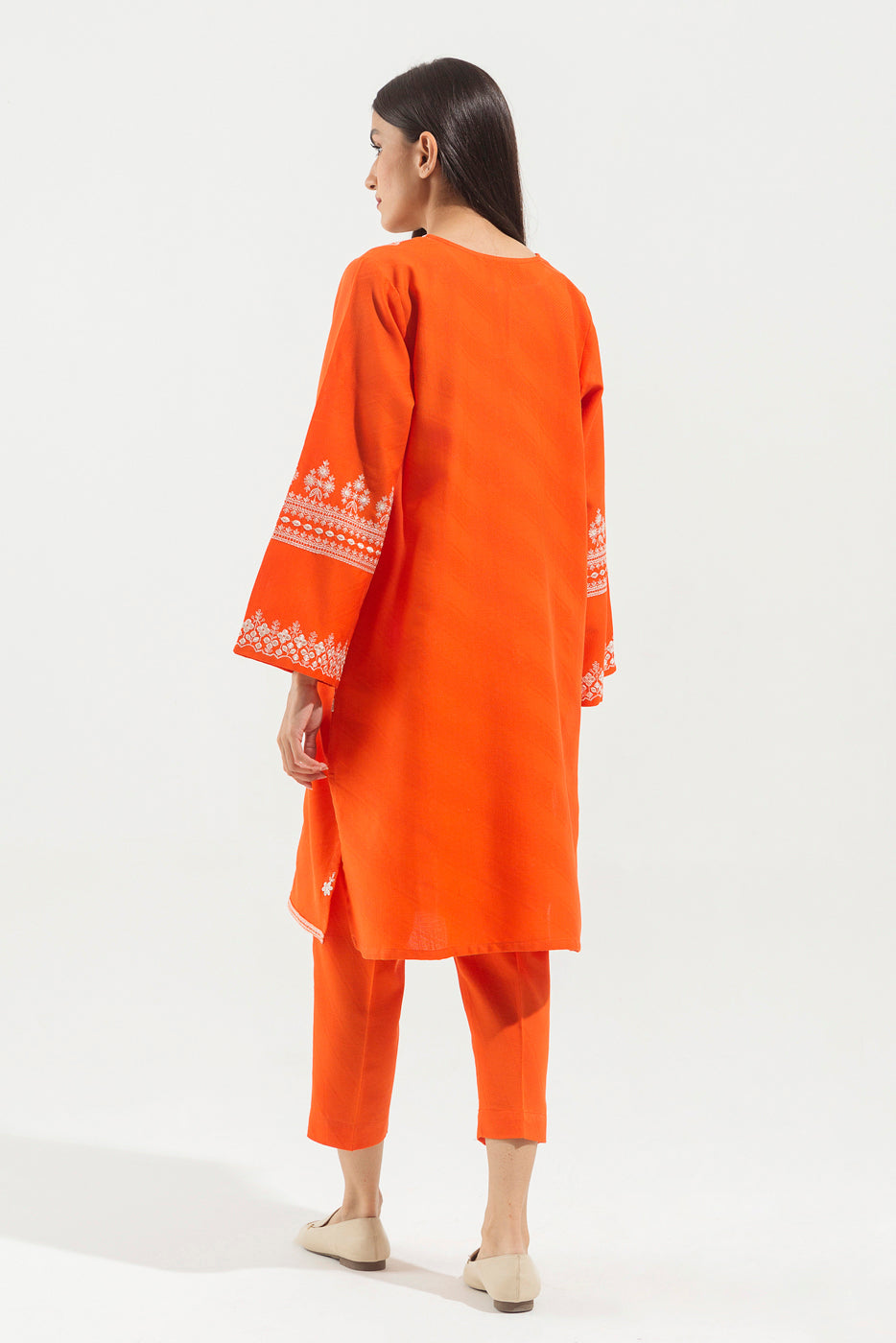 Hand Printed Chiffon Dupatta (as shown)