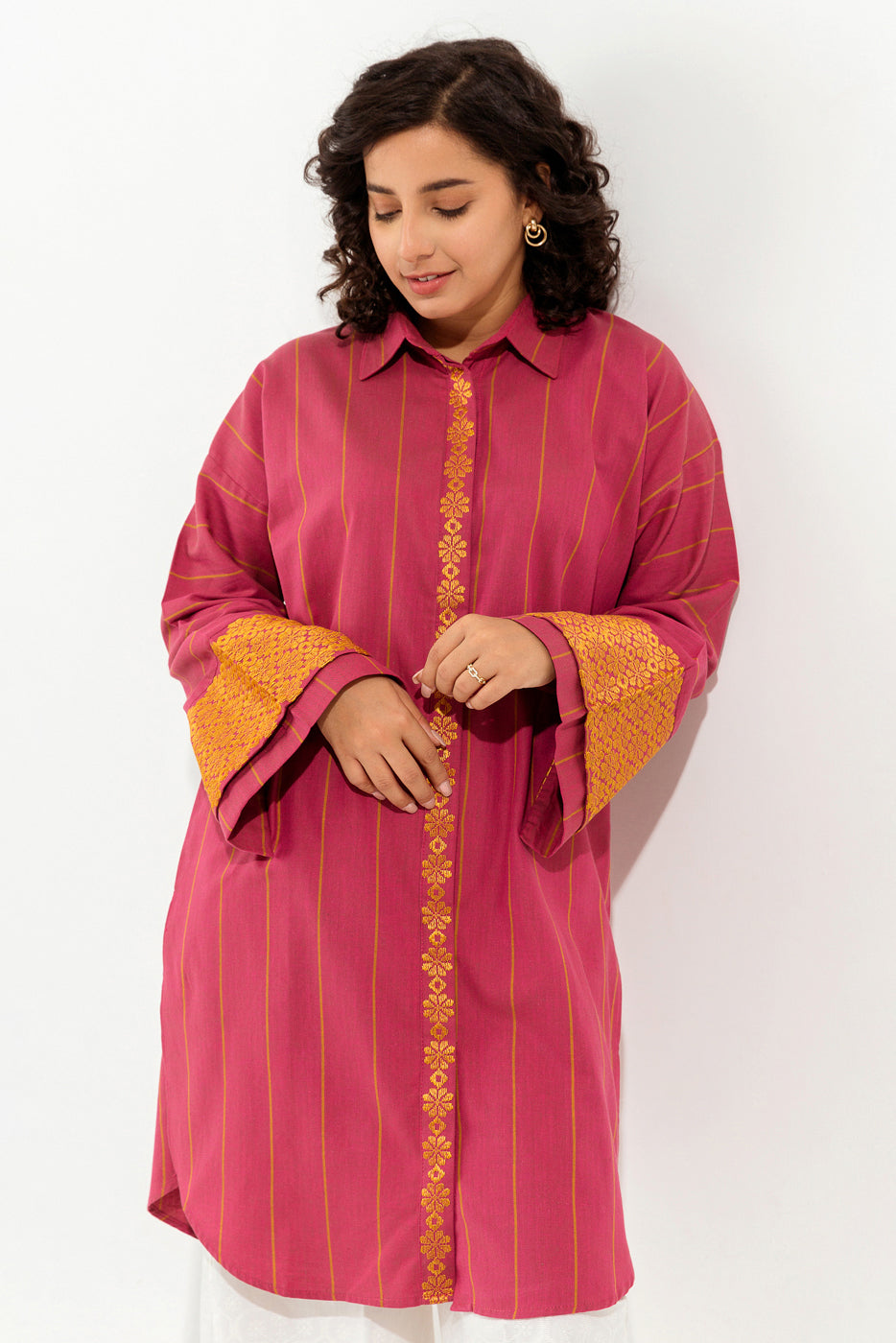 Embroidered Flannel Shirt (Pret)