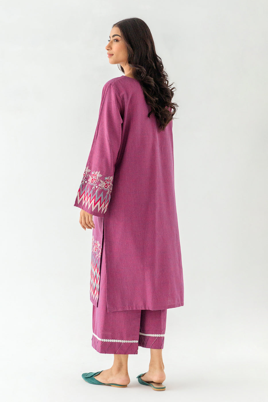 2 Piece Embroidered Khaddar Suit (Pret)