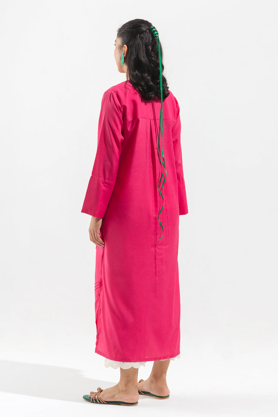 Solid Crepe Shirt (Luxury Pret)