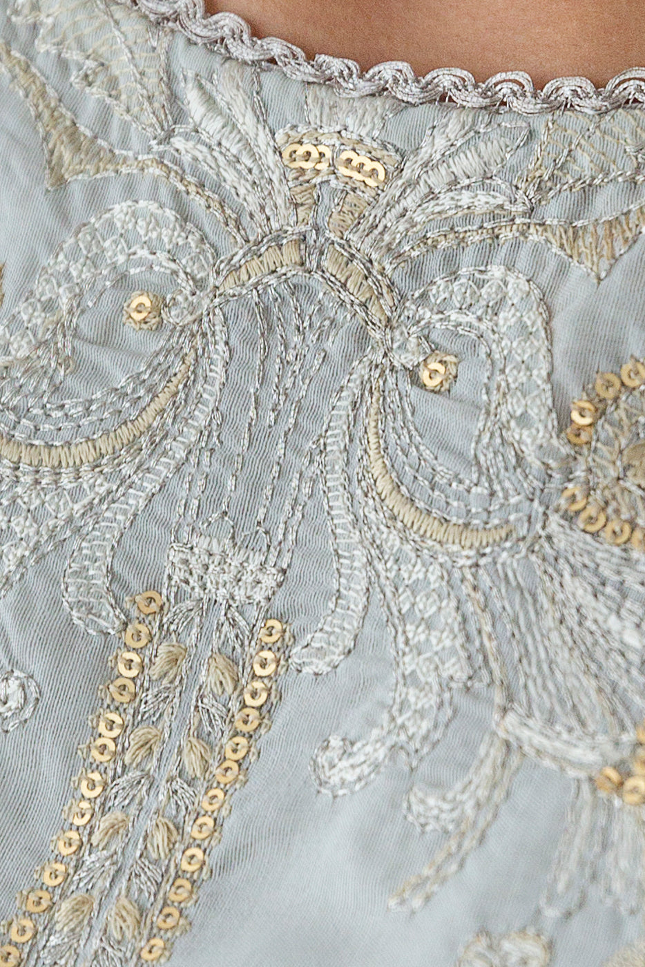 3 Piece Embroidered Paper Cotton Suit (Luxury Pret)