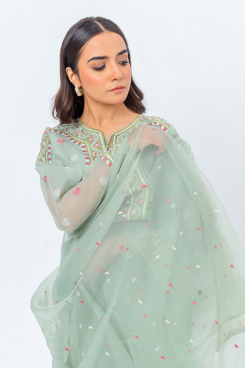 2 Piece Embroidered Karandi Suit (Luxury Pret)