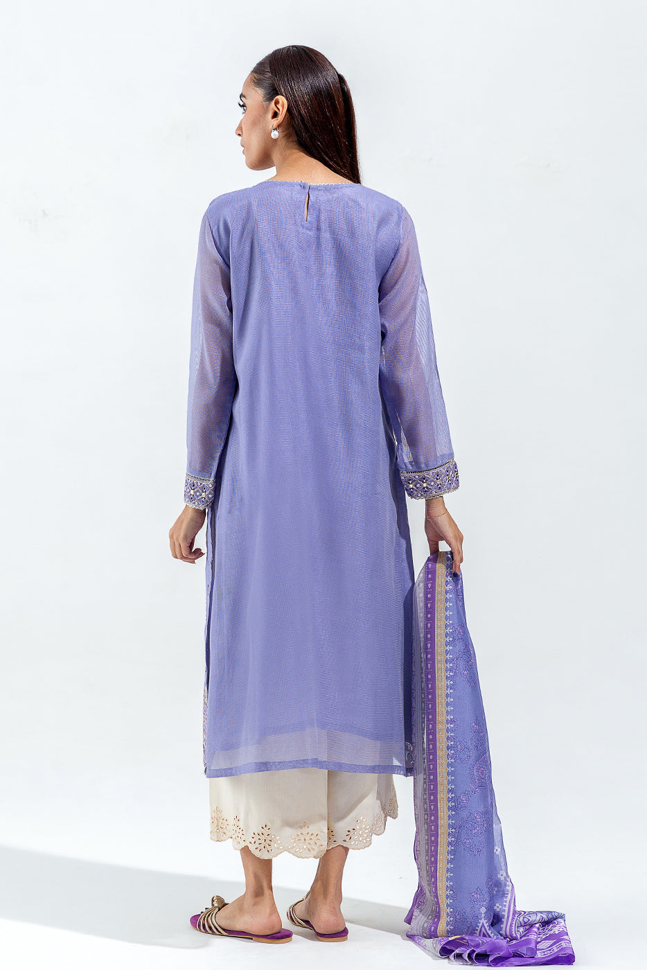 2 Piece Embroidered Cotton Net Suit (Luxury Pret)