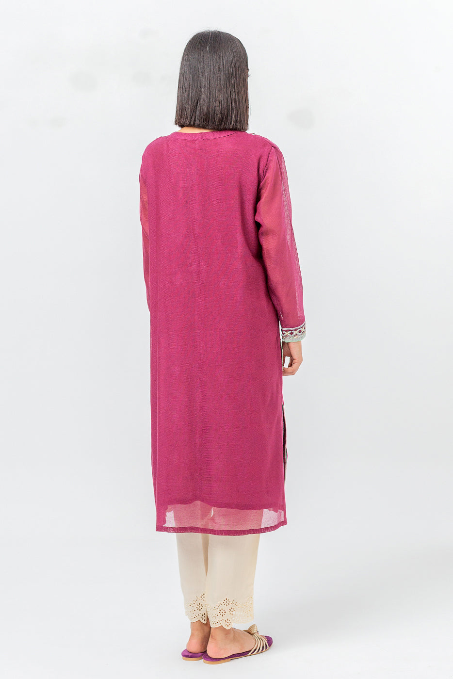 Embellished Silk Trousers  (As Shown)