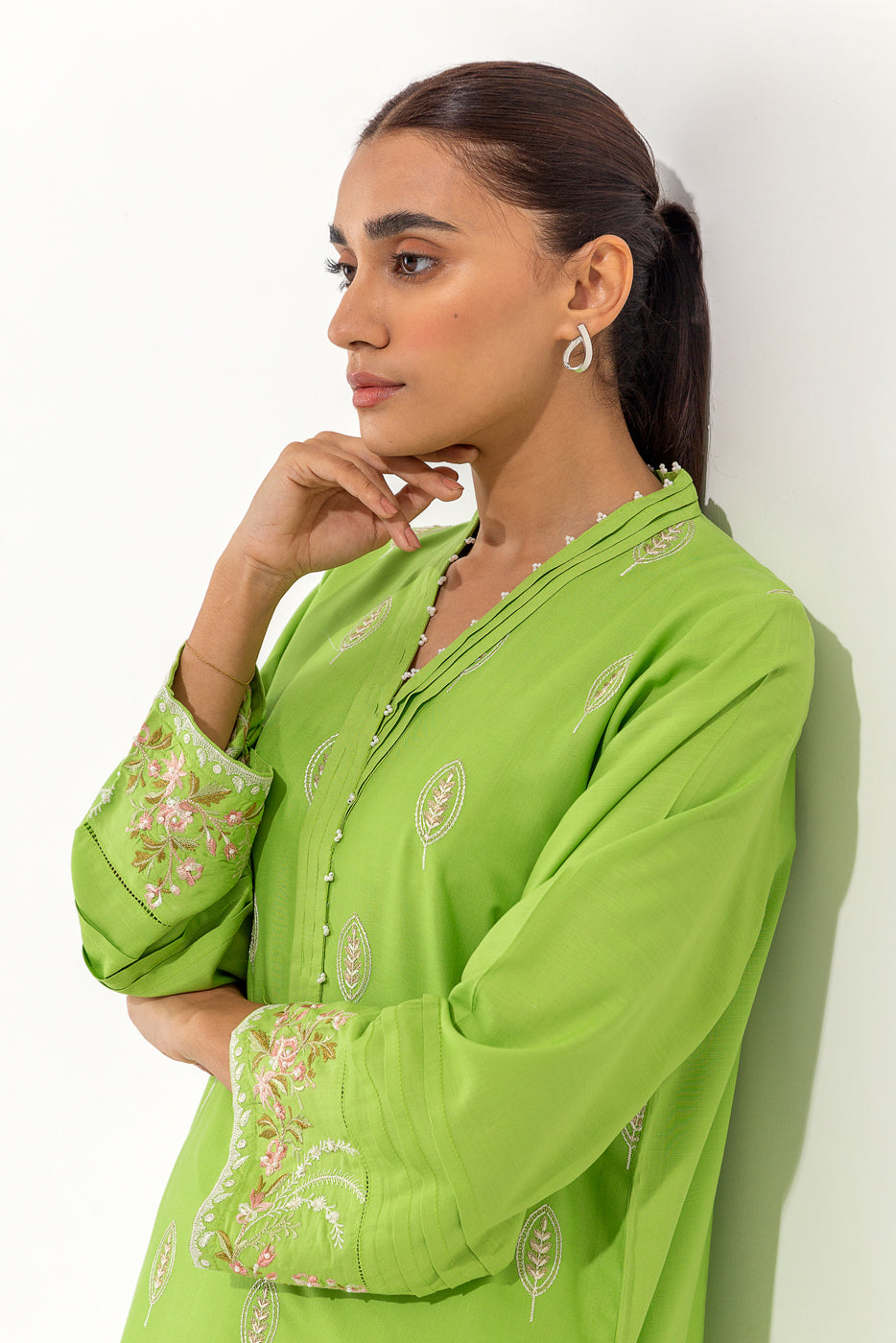 Embroidered Cotton Shirt (Pret)