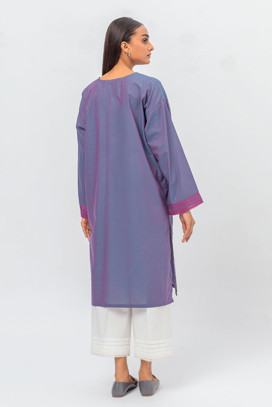 Plain Chiffon Dupatta with trimming