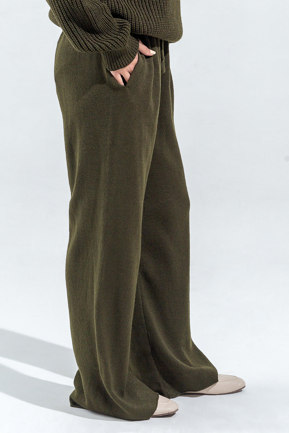 Knitted Wide Leg Trouser