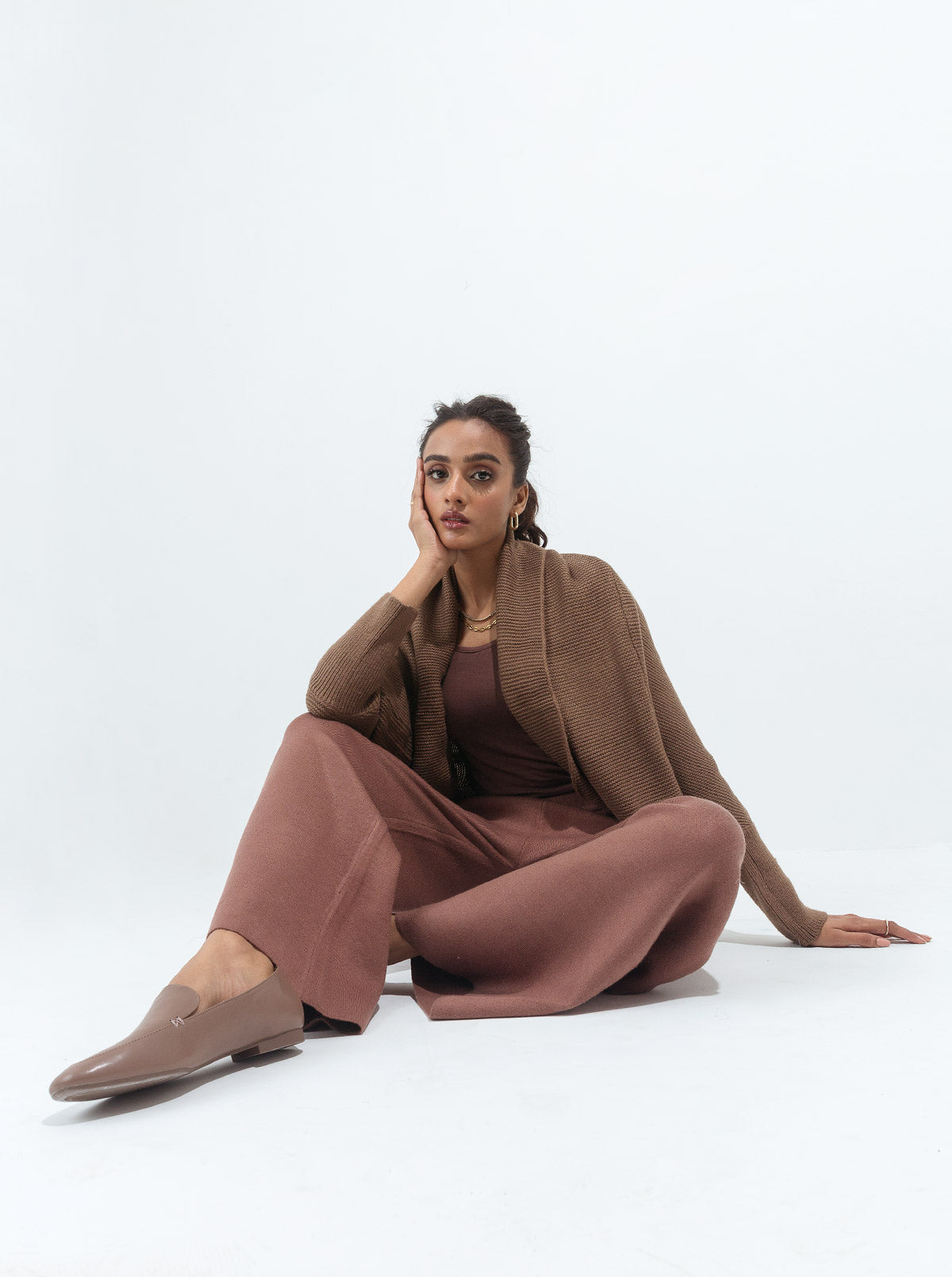 Dark Beige Batwing Shrug