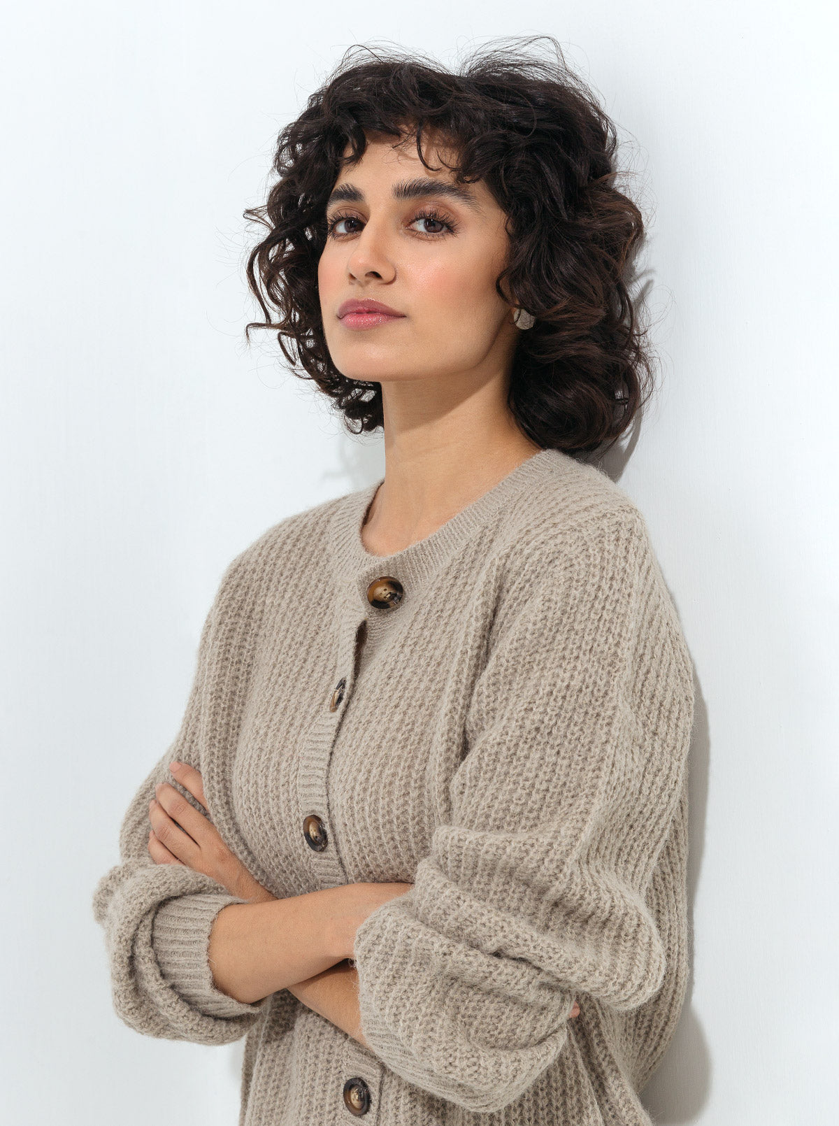 Light Gray Textured Cardigan