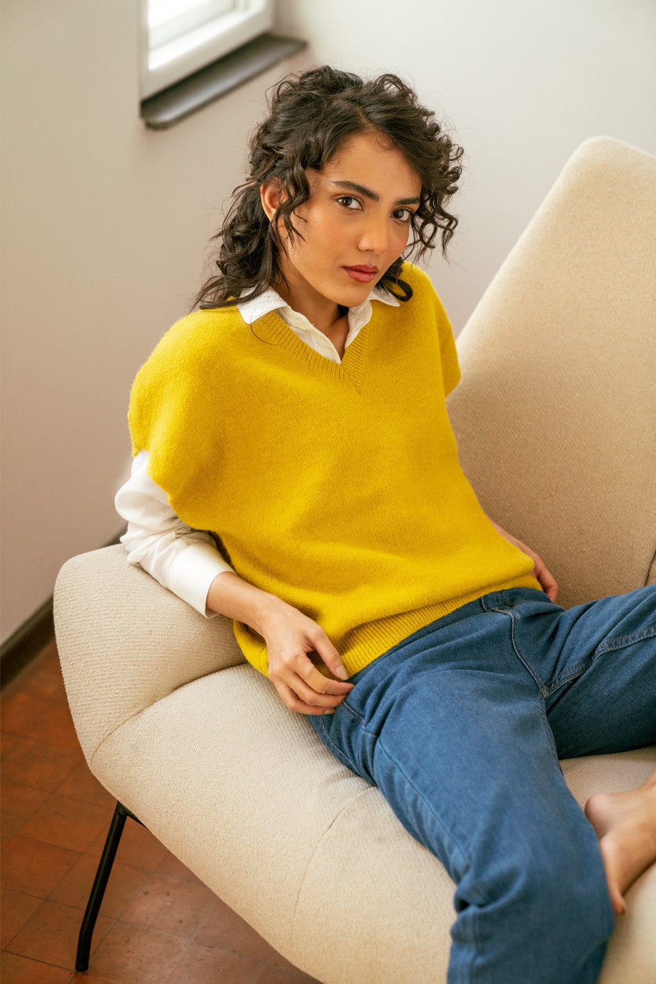 Mustard Sweater Vest
