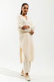Offwhite Collared Long Sweater Dress