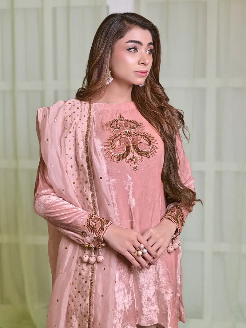 Laado Blushing Peacock Dupatta 4 yards