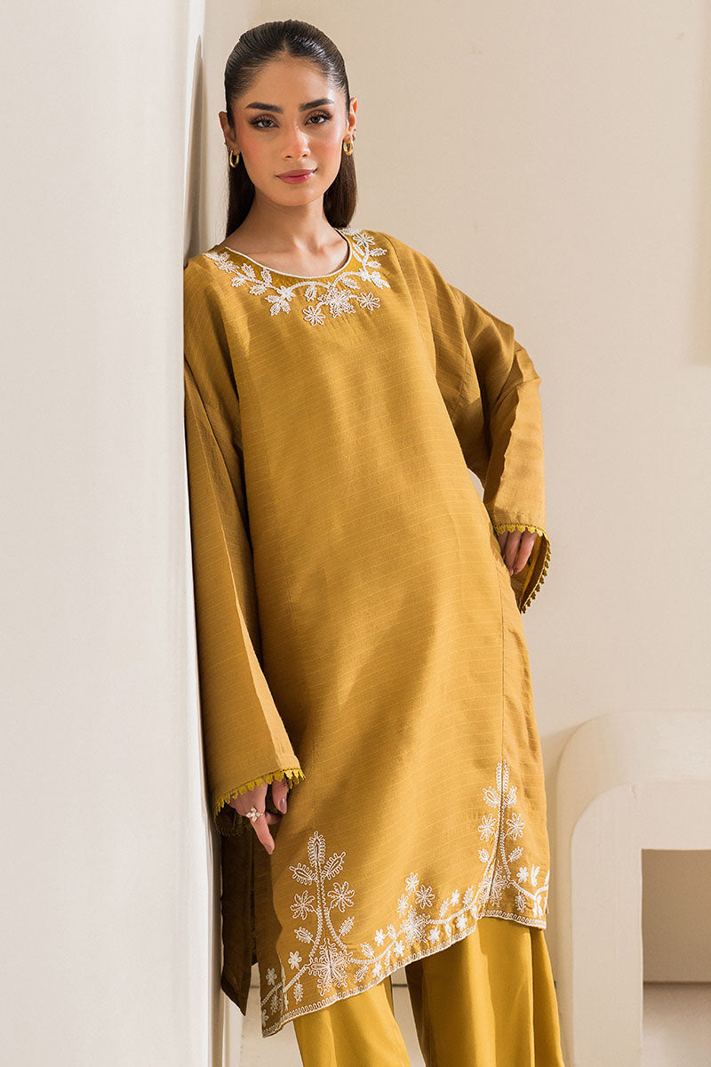 Sage Green Embroidered Linen Shirt