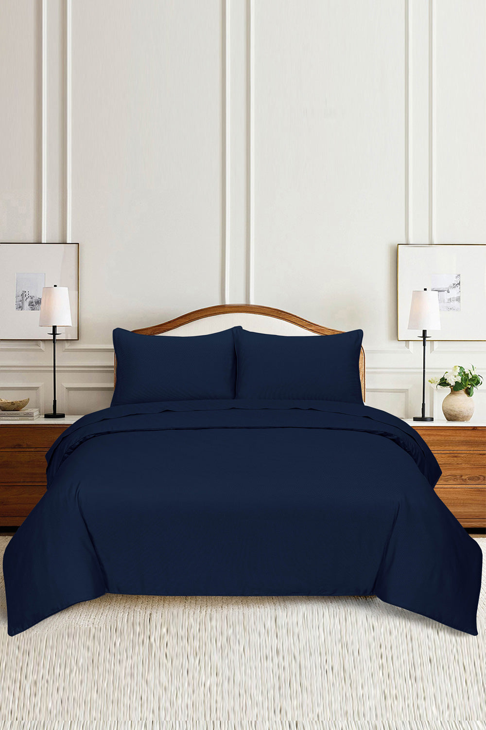 Blue Cube Dobby Quilt Cover Set