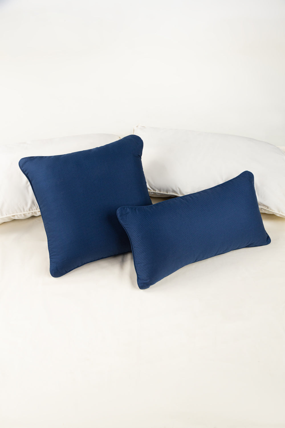 Blue Cube Dobby Square Cushion Cover