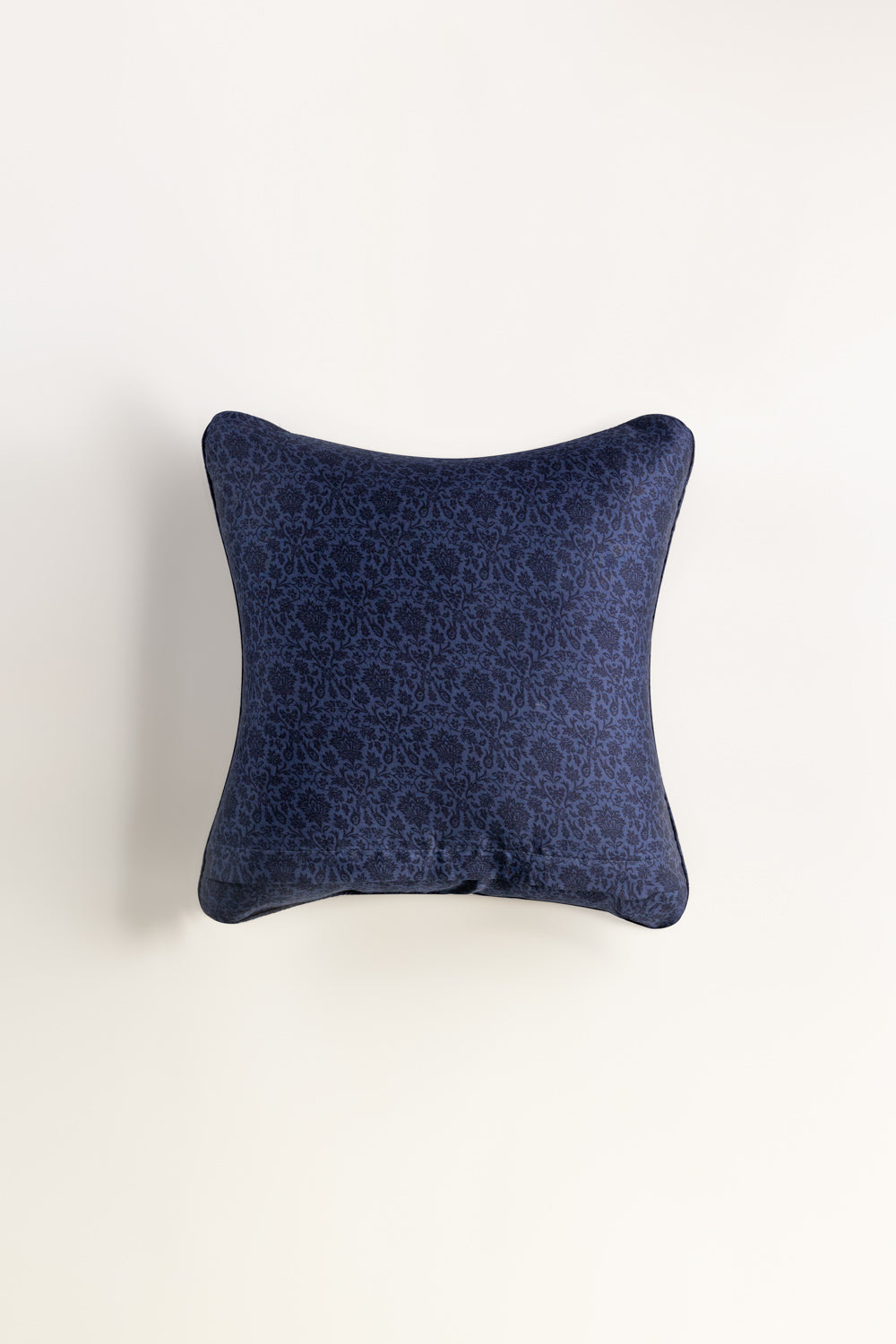 Blue Jewel Embroidered Square Cushion Cover