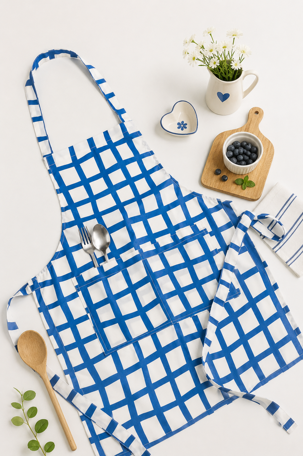 Blue Print Apron