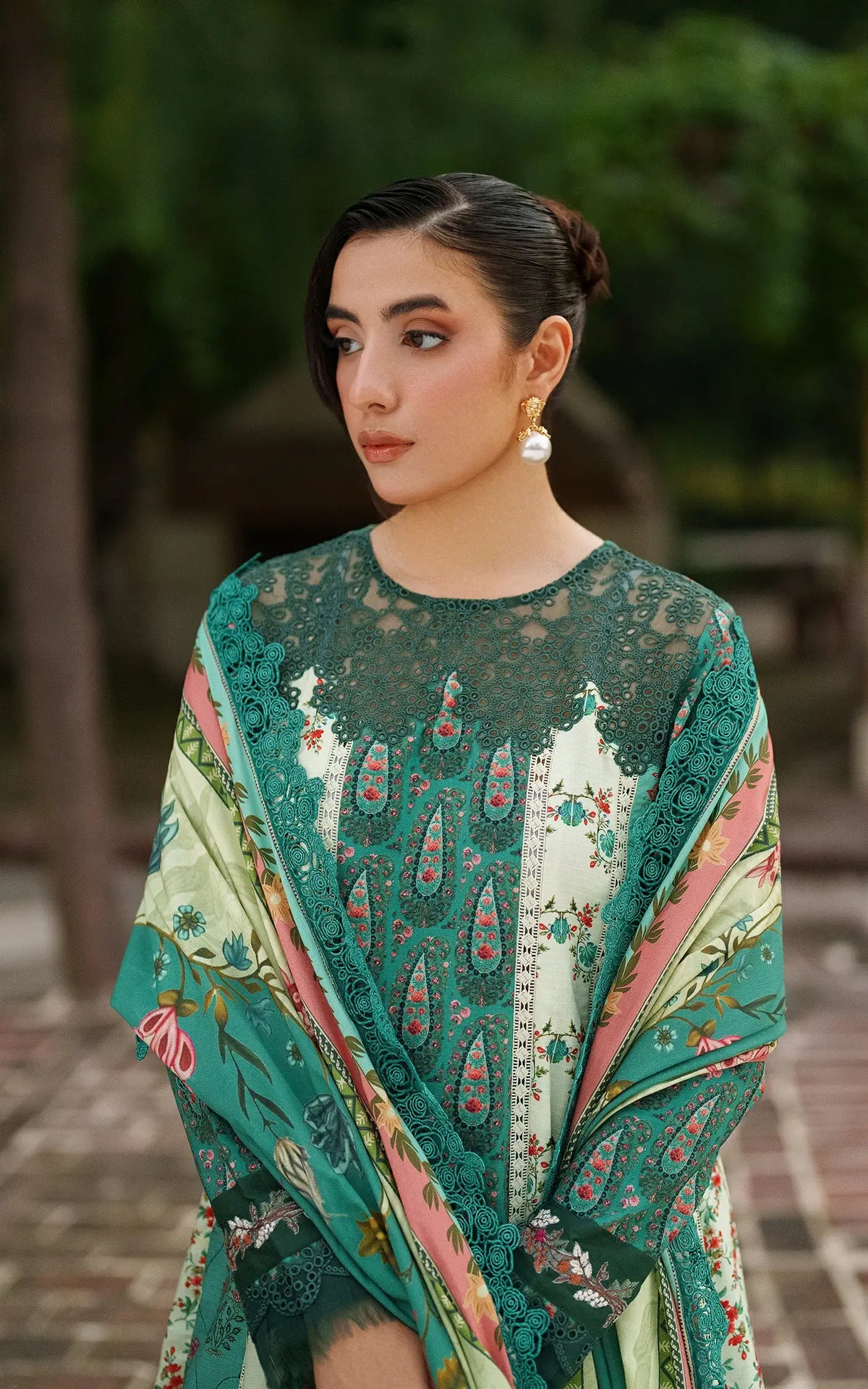 Botanical Breeze-MWL25-10 | 3pcs Embroidered Stitched Suit